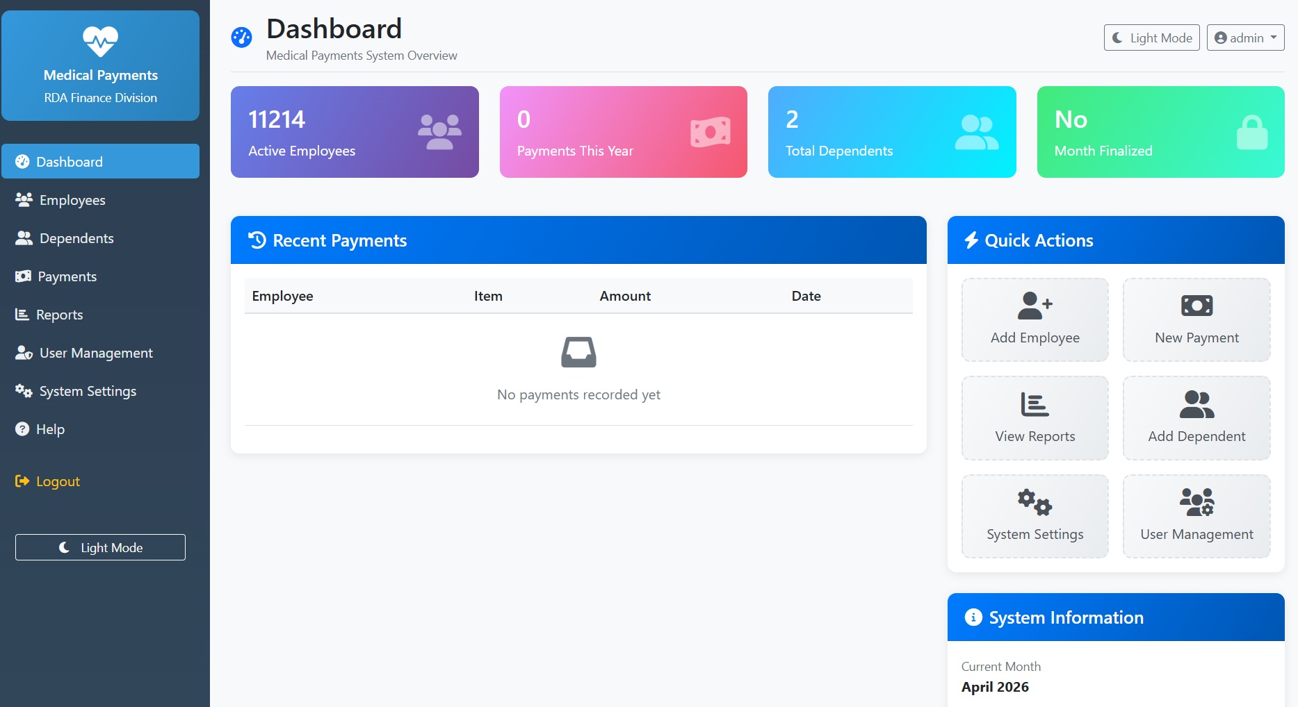 Medical Payment Management System